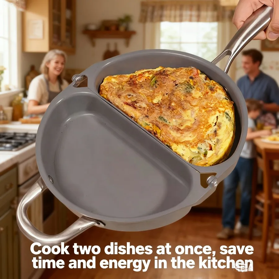 Home Cooking Egg Roll - Sartén antiadherente de doble cara, sartén
