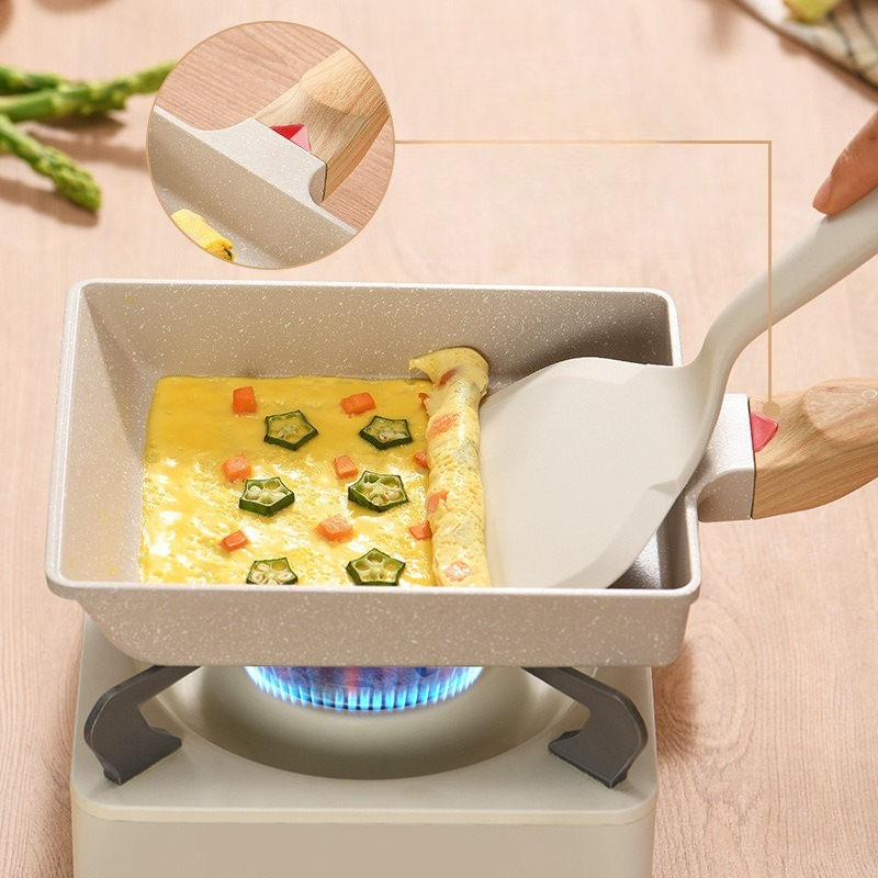 Sartén cuadrada Tamagoyaki ant - Home Cooking Egg Roll reseña y precio